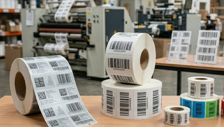 Printed Barcode Label Roll